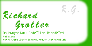 richard groller business card